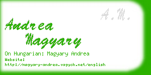 andrea magyary business card